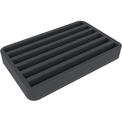 Feldherr HSMEVV035BO 35 mm Half-Size Schaumstoffeinlage mit 6 Fächern Feldherr HSMEVV035BO 35 mm Half-Size Schaumstoffeinlage mit 6 Fächern