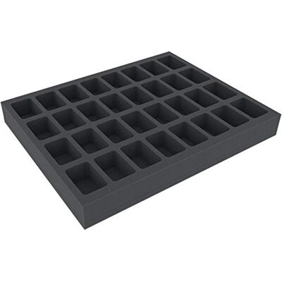 Feldherr FS040A008 40 mm Schaumstoffeinlage kompatibel mit Miniaturen im Maßstab 1:56 (28 mm) 32 Fächer Feldherr FS040A008 40 mm Schaumstoffeinlage kompatibel mit Miniaturen im Maßstab 1:56 (28 mm) 32 Fächer