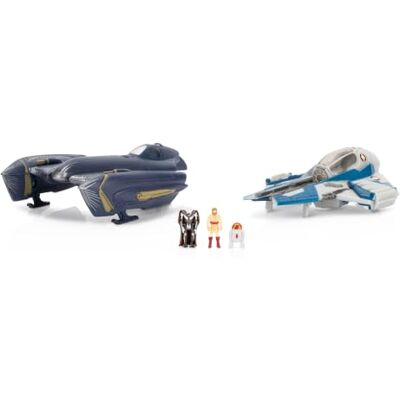 Star Wars Micro Galaxy Squadron SWJ0455 – Battle Pack Obi-Wan Kenobi vs. General Grievous Battle Pack – 12,5 cm Belbullab-22 Starfighter und Jedi Interceptor mit 3 Mikro-Figuren Star Wars Micro Galaxy Squadron SWJ0455 – Battle Pack Obi-Wan Kenobi vs. General Grievous Battle Pack – 12,5 cm Belbullab-22 Starfighter und Jedi Interceptor mit 3 Mikro-Figuren