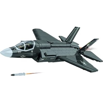 COBI -5912 F-35B Lightning II, Maßstab 1:48, 614 Teile, Kampfflugzeugmodell Bedruckt (Pad-Printed), Lockheed Martin-Lizenz, Cockpit und Bombenschacht zum Öffnen, Ständer, EU-Bauteile, ab 9 Jahren COBI -5912 F-35B Lightning II, Maßstab 1:48, 614 Teile, Kampfflugzeugmodell Bedruckt (Pad-Printed), Lockheed Martin-Lizenz, Cockpit und Bombenschacht zum Öffnen, Ständer, EU-Bauteile, ab 9 Jahren