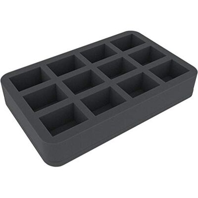 Feldherr HS045I012BO 45 mm Half-Size Schaumstoffeinlage mit 12 Fächern Feldherr HS045I012BO 45 mm Half-Size Schaumstoffeinlage mit 12 Fächern