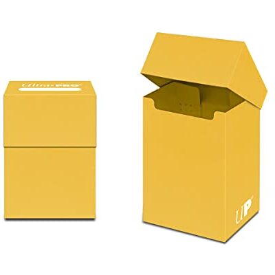 Ultra Pro PRO 80+ Deck Box – Kartenbox für bis zu 80 doppelt gesleevte Karten – Deck Box mit Beschriftungsfeld – Für Standardgröße 63,5 x 88,9 mm – Säurefrei & PVC-frei – Gelb Ultra Pro PRO 80+ Deck Box – Kartenbox für bis zu 80 doppelt gesleevte Karten – Deck Box mit Beschriftungsfeld – Für Standardgröße 63,5 x 88,9 mm – Säurefrei & PVC-frei – Gelb