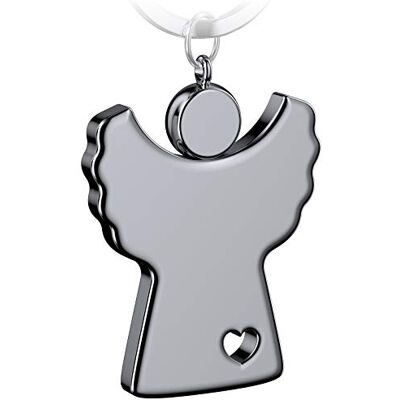 FABACH Schutzengel Schlüsselanhänger Romi mit Herz Schwerer Engel Anhänger aus Metall in glänzendem Silber Geschenk Glücksbringer Auto Führerschein Fahr vorsichtig FABACH Schutzengel Schlüsselanhänger Romi mit Herz Schwerer Engel Anhänger aus Metall in glänzendem Silber Geschenk Glücksbringer Auto Führerschein Fahr vorsichtig
