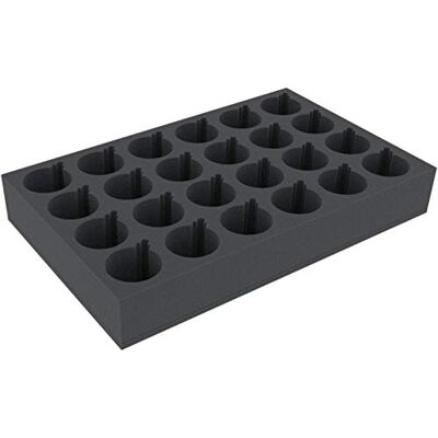 Feldherr DSMETE080BO Schaumstoffeinlage mit 24 kreisrunden Fächern von 70 mm Durchmesser Feldherr DSMETE080BO Schaumstoffeinlage mit 24 kreisrunden Fächern von 70 mm Durchmesser