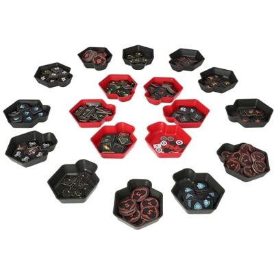 Feldherr Shell Set kompatibel mit Darkest Dungeon: The Board Game 18 Tokenschalen zum Sortieren von Markern, Token und Spielmaterial auf dem Spieltisch Feldherr Shell Set kompatibel mit Darkest Dungeon: The Board Game 18 Tokenschalen zum Sortieren von Markern, Token und Spielmaterial auf dem Spieltisch