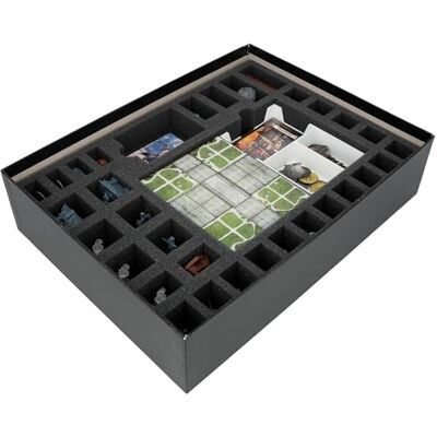 Feldherr Schaumstoff-Set + Kartenhalter kompatibel mit HeroQuest (2021): Der Mond des Schreckens Grundspielbox Miniaturen + Zubehör schützen + aufbewahren Feldherr Schaumstoff-Set + Kartenhalter kompatibel mit HeroQuest (2021): Der Mond des Schreckens Grundspielbox Miniaturen + Zubehör schützen + aufbewahren
