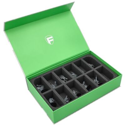 Feldherr Magnetbox grün kompatibel mit Kill Team: Sanktifikatoren Transport- und Aufbewahrungslösung mit Schaumstoffeinlage für 12 Miniaturen sicherer Schutz für bemalte Modelle Feldherr Magnetbox grün kompatibel mit Kill Team: Sanktifikatoren Transport- und Aufbewahrungslösung mit Schaumstoffeinlage für 12 Miniaturen sicherer Schutz für bemalte Modelle