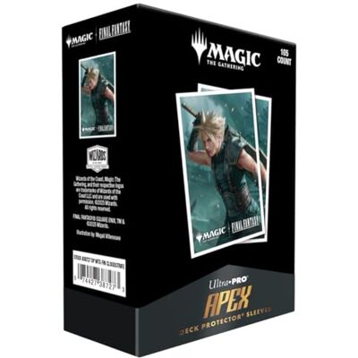 Ultra Pro Final Fantasy x Universes Beyond Cloud, Ex-Soldier 105ct APEX Deck Protector™ Sleeves for Magic: The Gathering Trading Card Accessories, Collectible Card Game Gear Ultra Pro Final Fantasy x Universes Beyond Cloud, Ex-Soldier 105ct APEX Deck Protector™ Sleeves for Magic: The Gathering Trading Card Accessories, Collectible Card Game Gear
