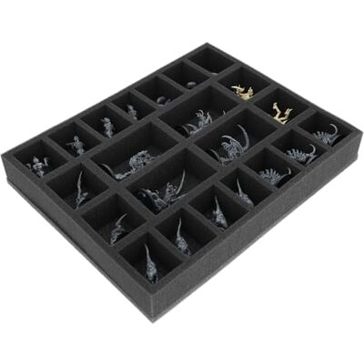 Feldherr Schaumstoffeinlage kompatibel mit Tyraniden 22 Fächer Bis zu 22 Miniaturen der Tyraniden sicher aufbewahren und transportieren FS050A125 Feldherr Schaumstoffeinlage kompatibel mit Tyraniden 22 Fächer Bis zu 22 Miniaturen der Tyraniden sicher aufbewahren und transportieren FS050A125