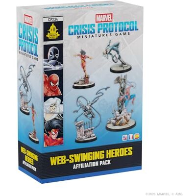 Asmodee , Marvel: Crisis Protocol – Web-Swinging Heroes, Affiliation Pack Tabletop, Tactical miniatures game for 2 players, 90-120 minutes, strategy game for ages 14+, multilingual Asmodee , Marvel: Crisis Protocol – Web-Swinging Heroes, Affiliation Pack Tabletop, Tactical miniatures game for 2 players, 90-120 minutes, strategy game for ages 14+, multilingual