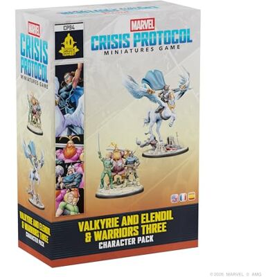 Asmodee , Marvel: Crisis Protocol – Valkyrie and Elendil & Warriors Three Character Pack, Tabletop, Tactical miniatures game for 2 players, 90-120 minutes, strategy game for ages 14+, multilingual Asmodee , Marvel: Crisis Protocol – Valkyrie and Elendil & Warriors Three Character Pack, Tabletop, Tactical miniatures game for 2 players, 90-120 minutes, strategy game for ages 14+, multilingual
