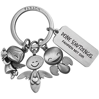 FABACH Schutzengel Schlüsselanhänger 3 Engel mit Gravur Auto Schlüsselanhänger Engel für Autofahrer Geschenk Glücksbringer Auto Geschenke Fahr vorsichtig Deine Schutzengel fahren mit dir FABACH Schutzengel Schlüsselanhänger 3 Engel mit Gravur Auto Schlüsselanhänger Engel für Autofahrer Geschenk Glücksbringer Auto Geschenke Fahr vorsichtig Deine Schutzengel fahren mit dir