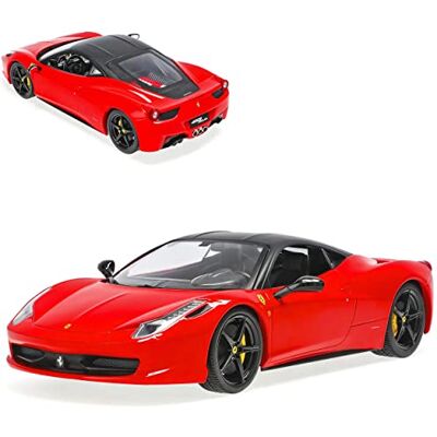 Ixo Ferrari 458 Italia Coupe Rot mit Schwarz 2009-2016 1/18 Modell Auto Ixo Ferrari 458 Italia Coupe Rot mit Schwarz 2009-2016 1/18 Modell Auto