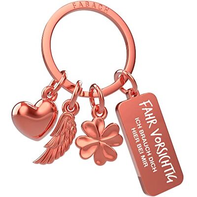 FABACH Schutzengel Schlüsselanhänger 3 Charms mit Gravur Schutzengel Auto Schlüsselanhänger für Autofahrer Geschenk Engel Glücksbringer Auto Führerschein Fahr vorsichtig ich brauch dich FABACH Schutzengel Schlüsselanhänger 3 Charms mit Gravur Schutzengel Auto Schlüsselanhänger für Autofahrer Geschenk Engel Glücksbringer Auto Führerschein Fahr vorsichtig ich brauch dich