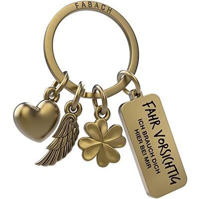 FABACH Schutzengel Schlüsselanhänger 3 Charms mit Gravur Schutzengel Auto Schlüsselanhänger für Autofahrer Geschenk Engel Glücksbringer Auto Führerschein Fahr vorsichtig ich brauch dich FABACH Schutzengel Schlüsselanhänger 3 Charms mit Gravur Schutzengel Auto Schlüsselanhänger für Autofahrer Geschenk Engel Glücksbringer Auto Führerschein Fahr vorsichtig ich brauch dich