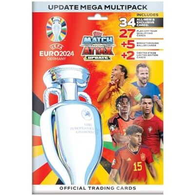 Topps Official Euro 2024 Match Attax Update Mega Multipack (34 ganz Neue Karten!), OneSize, FS0004861-EU Topps Official Euro 2024 Match Attax Update Mega Multipack (34 ganz Neue Karten!), OneSize, FS0004861-EU