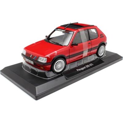 Norev Peugeot 205 GTI 1.9 PTS Deco 1991 Vallelunga Red 1:18 Miniatur, 184846, Rot, 1/18 Norev Peugeot 205 GTI 1.9 PTS Deco 1991 Vallelunga Red 1:18 Miniatur, 184846, Rot, 1/18