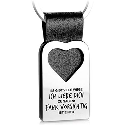 FABACH Herz Schlüsselanhänger mit Gravur aus Leder Auto Fahr Vorsichtig Glücksbringer Anhänger für Ihren Lieblingsmensch Es gibt viele Wege ich liebe dich zu sagen: Fahr vorsichtig ist einer FABACH Herz Schlüsselanhänger mit Gravur aus Leder Auto Fahr Vorsichtig Glücksbringer Anhänger für Ihren Lieblingsmensch Es gibt viele Wege ich liebe dich zu sagen: Fahr vorsichtig ist einer