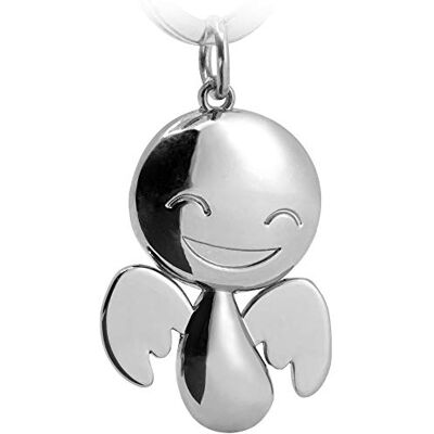 FABACH Schutzengel Schlüsselanhänger Happy Niedlicher Engel Anhänger,Unisex, aus Metall in glänzendem Silber Geschenk Glücksbringer Auto Führerschein Fahr vorsichtig FABACH Schutzengel Schlüsselanhänger Happy Niedlicher Engel Anhänger,Unisex, aus Metall in glänzendem Silber Geschenk Glücksbringer Auto Führerschein Fahr vorsichtig