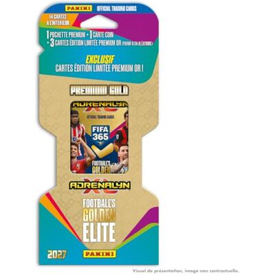 Panini FIFA 365 2027 Trading Cards Game Blister 1 Premium Gold Mit 5 Base Cards, 4 Special Cards, 1 Premium LE, 3 Premium Gold LEs und 1 Limited Edition Online / Coin Card Panini FIFA 365 2027 Trading Cards Game Blister 1 Premium Gold Mit 5 Base Cards, 4 Special Cards, 1 Premium LE, 3 Premium Gold LEs und 1 Limited Edition Online / Coin Card