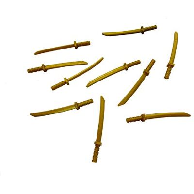 Lego NINJAGO 10 Katana gold (Schwerter, Säbel) für Ninja und Samurai Minifiguren Lego NINJAGO 10 Katana gold (Schwerter, Säbel) für Ninja und Samurai Minifiguren