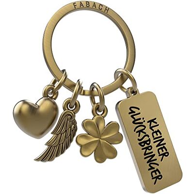 FABACH Schutzengel Schlüsselanhänger 3 Charms mit Gravur Kleeblatt Schlüsselanhänger Herz Glücksbringer Viel Erfolg Viel Glück Geschenk Engel FABACH Schutzengel Schlüsselanhänger 3 Charms mit Gravur Kleeblatt Schlüsselanhänger Herz Glücksbringer Viel Erfolg Viel Glück Geschenk Engel