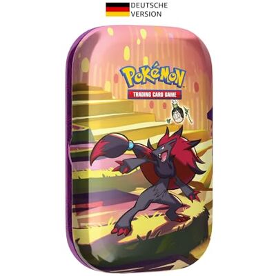 Pokémon -Sammelkartenspiel: Mini-Tin-Box Karmesin & Purpur Nebel der Sagen Zoroark (2 Boosterpacks & 1 Stickerbogen) Pokémon -Sammelkartenspiel: Mini-Tin-Box Karmesin & Purpur Nebel der Sagen Zoroark (2 Boosterpacks & 1 Stickerbogen)