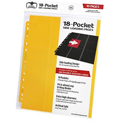 Ultimate Guard 18-Pocket Pages Side-Loading Gelb (10), UGD010409 Ultimate Guard 18-Pocket Pages Side-Loading Gelb (10), UGD010409