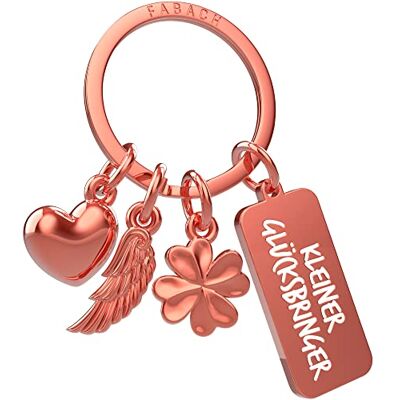 FABACH Schutzengel Schlüsselanhänger 3 Charms mit Gravur Kleeblatt Schlüsselanhänger Herz Glücksbringer Viel Erfolg Viel Glück Geschenk Engel FABACH Schutzengel Schlüsselanhänger 3 Charms mit Gravur Kleeblatt Schlüsselanhänger Herz Glücksbringer Viel Erfolg Viel Glück Geschenk Engel