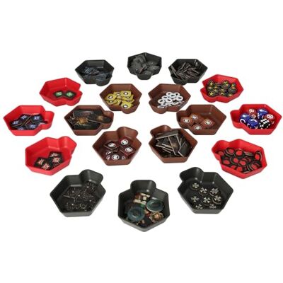 Feldherr Shell Set kompatibel mit Resident Evil: The Board Game 18 Tokenschalen zum Sortieren von Markern, Würfeln + kleinteiligem Spielmaterial auf dem Spieltisch Feldherr Shell Set kompatibel mit Resident Evil: The Board Game 18 Tokenschalen zum Sortieren von Markern, Würfeln + kleinteiligem Spielmaterial auf dem Spieltisch