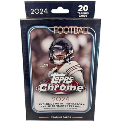 Topps 2024 Chrom-Fußball-Aufhängerbox, 20 Karten pro Box Topps 2024 Chrom-Fußball-Aufhängerbox, 20 Karten pro Box