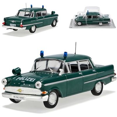 Ixo Opel Kapitän PII Polizei Limousine Grün 1959-1964 1/43 Modell Auto Ixo Opel Kapitän PII Polizei Limousine Grün 1959-1964 1/43 Modell Auto