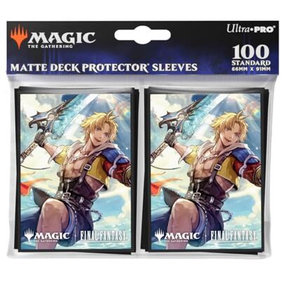 Ultra Pro Final Fantasy x Universes Beyond Tidus (Commander) 100ct Deck Protector Sleeves for Magic: The Gathering Trading Card Accessories, Collectible Card Game Gear, Final Fantasy Collectibles Ultra Pro Final Fantasy x Universes Beyond Tidus (Commander) 100ct Deck Protector Sleeves for Magic: The Gathering Trading Card Accessories, Collectible Card Game Gear, Final Fantasy Collectibles
