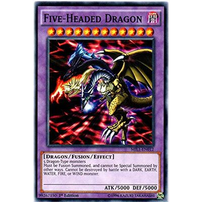 Yu-Gi-Oh! Five-Headed Dragon (MIL1-EN012) Millennium Pack 1 1st Edition Common Yu-Gi-Oh! Five-Headed Dragon (MIL1-EN012) Millennium Pack 1 1st Edition Common