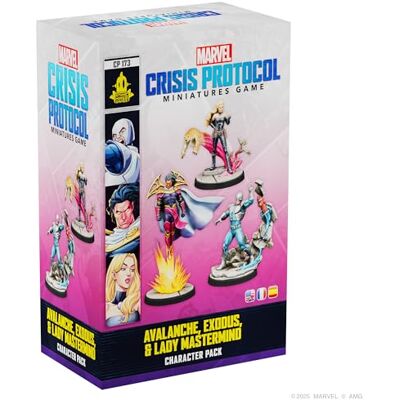 Asmodee , Marvel: Crisis Protocol – Avalanche, Exodus & Lady Mastermind Character Pack, Tabletop, Tactical miniatures game for 2 players, 90-120 minutes, strategy game for ages 14+, multilingual Asmodee , Marvel: Crisis Protocol – Avalanche, Exodus & Lady Mastermind Character Pack, Tabletop, Tactical miniatures game for 2 players, 90-120 minutes, strategy game for ages 14+, multilingual
