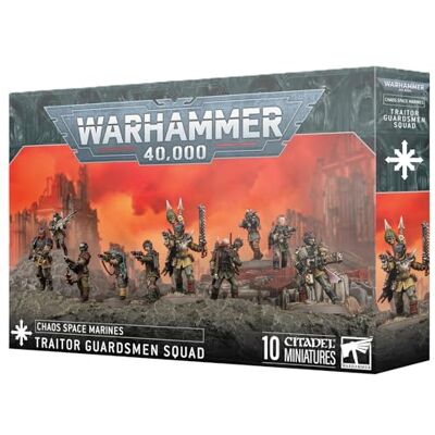Games Workshop Warhammer 40.000 – Chaos Space Marines: Traitor Guardsmen Squad Kunststoff-Bausatz (10 Miniaturen) ArtikelNummer 5011921248421 Games Workshop Warhammer 40.000 – Chaos Space Marines: Traitor Guardsmen Squad Kunststoff-Bausatz (10 Miniaturen) ArtikelNummer 5011921248421