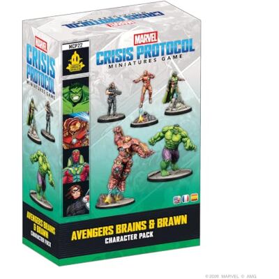 Asmodee , Marvel: Crisis Protocol – Avengers Brains & Brawn, Character Pack Tabletop, Tactical miniatures game for 2 players, 90-120 minutes, strategy game for ages 14+, multilingual Asmodee , Marvel: Crisis Protocol – Avengers Brains & Brawn, Character Pack Tabletop, Tactical miniatures game for 2 players, 90-120 minutes, strategy game for ages 14+, multilingual