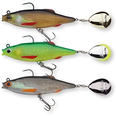 Berkley Pulse Realistic Roach Flash Weiche Gummifischköder mit Spinnerblattschwanz und rasiermesserscharfen Haken; Köder zum Angeln auf Barsch, Zander, Hecht und Barsch, fertig zum Angeln von Berkley Pulse Realistic Roach Flash Weiche Gummifischköder mit Spinnerblattschwanz und rasiermesserscharfen Haken; Köder zum Angeln auf Barsch, Zander, Hecht und Barsch, fertig zum Angeln von
