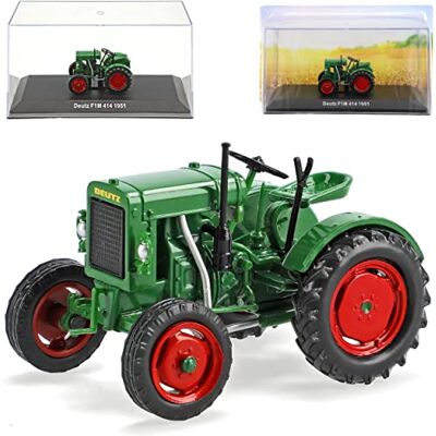 Ixo Defekte Vitrine Deutz F1M 414 Grün Traktor 1951 1/43 Hachette Modell Auto Ixo Defekte Vitrine Deutz F1M 414 Grün Traktor 1951 1/43 Hachette Modell Auto