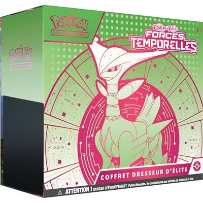 Pokémon TCG Elite-Trainer-Box Scharlach und Violett – Temporelle Kräfte – Grün-de-Fer (1 vollständig illustrierte Promo-Karte von Épine-de-Fer, 9 Booster-Packs und Premium-Spielzubehör) Pokémon TCG Elite-Trainer-Box Scharlach und Violett – Temporelle Kräfte – Grün-de-Fer (1 vollständig illustrierte Promo-Karte von Épine-de-Fer, 9 Booster-Packs und Premium-Spielzubehör)