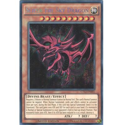 Yu-Gi-Oh! Yugioh Secret Rare Card Slifer the Sky Dragon Limited Edition CT13-EN001 by Yu Gi Oh! Yu-Gi-Oh! Yugioh Secret Rare Card Slifer the Sky Dragon Limited Edition CT13-EN001 by Yu Gi Oh!