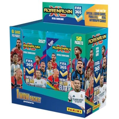 Panini FIFA 365 Adrenalyn XL™ 2027 Trading Cards Box mit 50 Tüten Sammelkarten, FIFA 365, Adrenalyn XL™, Bundle-Set, 2027 Edition Panini FIFA 365 Adrenalyn XL™ 2027 Trading Cards Box mit 50 Tüten Sammelkarten, FIFA 365, Adrenalyn XL™, Bundle-Set, 2027 Edition