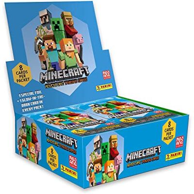 Panini Minecraft Trading Cards Box mit 18 Tüten mit je 8 Karten zum Sammeln und Tauschen Panini Minecraft Trading Cards Box mit 18 Tüten mit je 8 Karten zum Sammeln und Tauschen