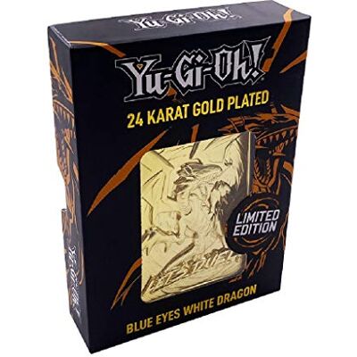Yu-Gi-Oh! Fanattik KON-YGO28 Limited numbered edition metal card collectibles YGO Blue eyes white dragon Einzelstück gold plated embossed Yu-Gi-Oh! Fanattik KON-YGO28 Limited numbered edition metal card collectibles YGO Blue eyes white dragon Einzelstück gold plated embossed
