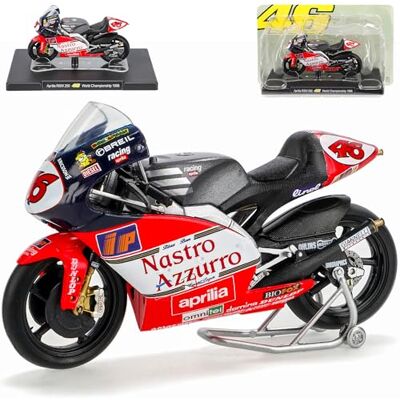 Ixo Aprilia 1998 RSW 250 Valentino.Rossi Weltmeister Mit Sockel 1/18 Modell Motorrad Ixo Aprilia 1998 RSW 250 Valentino.Rossi Weltmeister Mit Sockel 1/18 Modell Motorrad