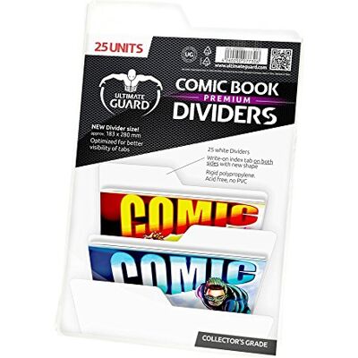 Ultimate Guard UGD020023 Premium Comic Buch Dividers 25, weiß Ultimate Guard UGD020023 Premium Comic Buch Dividers 25, weiß