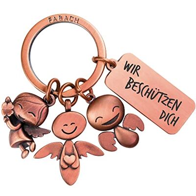 FABACH Schutzengel Schlüsselanhänger 3 Engel mit Gravur Auto Schlüsselanhänger Fahr vorsichtig aus Metall für Autofahrer Geschenk Glücksbringer Auto Führerschein Wir beschützen dich FABACH Schutzengel Schlüsselanhänger 3 Engel mit Gravur Auto Schlüsselanhänger Fahr vorsichtig aus Metall für Autofahrer Geschenk Glücksbringer Auto Führerschein Wir beschützen dich