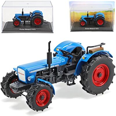Ixo Defekte Vitrine Eicher Wotan II Blau Traktor 1976 1/43 Hachette Modell Auto Ixo Defekte Vitrine Eicher Wotan II Blau Traktor 1976 1/43 Hachette Modell Auto