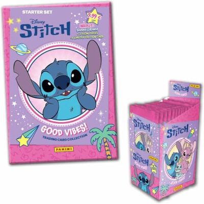 Panini Disney Stitch Good Vibes! Trading Cards Box-Bundle 24 Packs, Sammelkarten, Disney, Stitch Motiv Panini Disney Stitch Good Vibes! Trading Cards Box-Bundle 24 Packs, Sammelkarten, Disney, Stitch Motiv