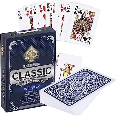 Generic Plastik Spielkarten Wasserfestes Kartenspiel Professionelle Qualität 100% Wasserdichter Kunststoff Luxus-Design Mit Klassischer Karte Deutsche Größe Skat & Poker Blau Generic Plastik Spielkarten Wasserfestes Kartenspiel Professionelle Qualität 100% Wasserdichter Kunststoff Luxus-Design Mit Klassischer Karte Deutsche Größe Skat & Poker Blau